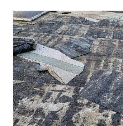 Damaged membrane before